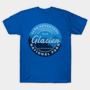 Glacier National Park Retro T-Shirt